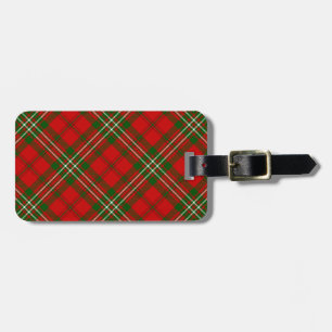 Scott tartan röd grön rutig bagagebricka