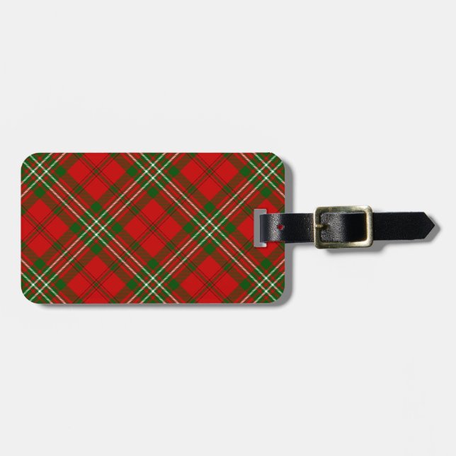 Scott tartan röd grön rutig bagagebricka (Horisontell Framsida)