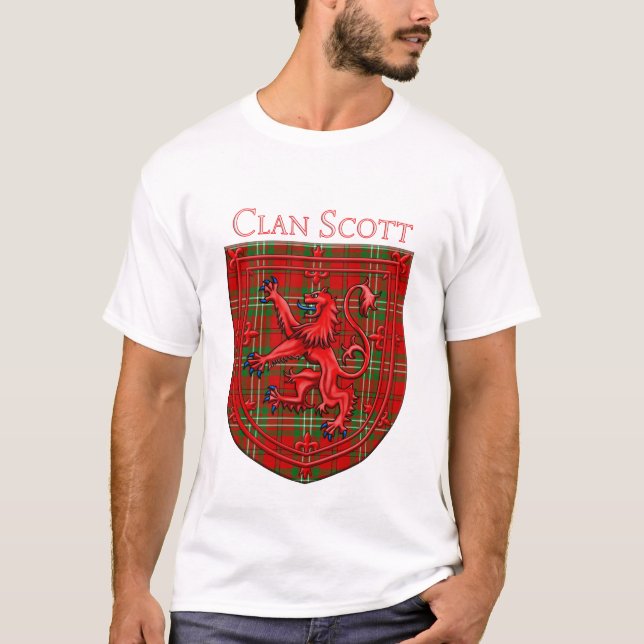 Scott Tartan Scottish Play Lejonare Rampant T Shirt (Framsida)