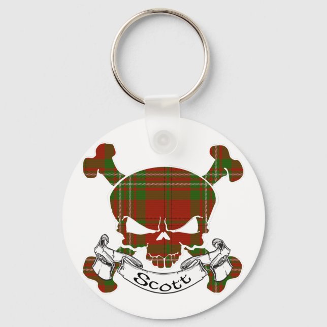 Scott Tartan Skull Nyckelring (Framsida)