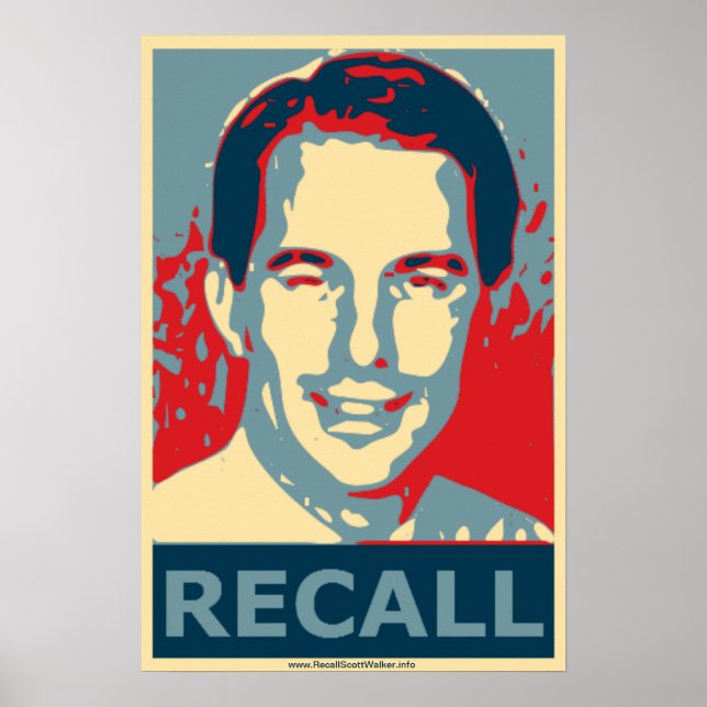 Scott Walker Recall Poster (Framsidan)