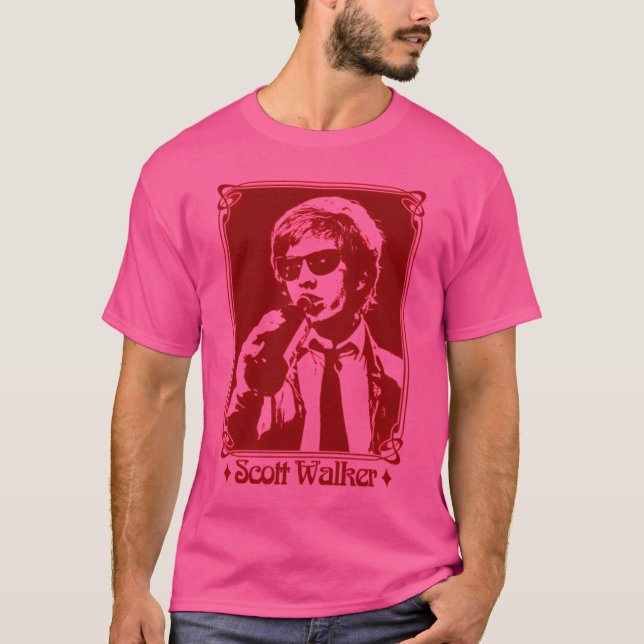 Scott Walker Retro Fläkt Design T Shirt (Framsida)