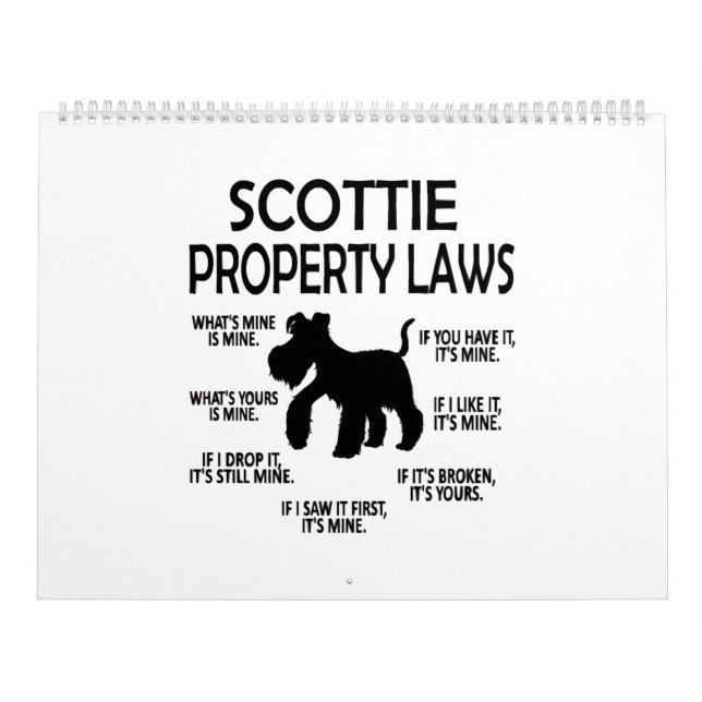 Scottie Älskare Scottish Terrier Owner Scottie Mam Kalender (Omslag)