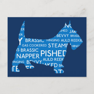 scottie Auld Reekie Scottish Slang.png Postcard Vykort