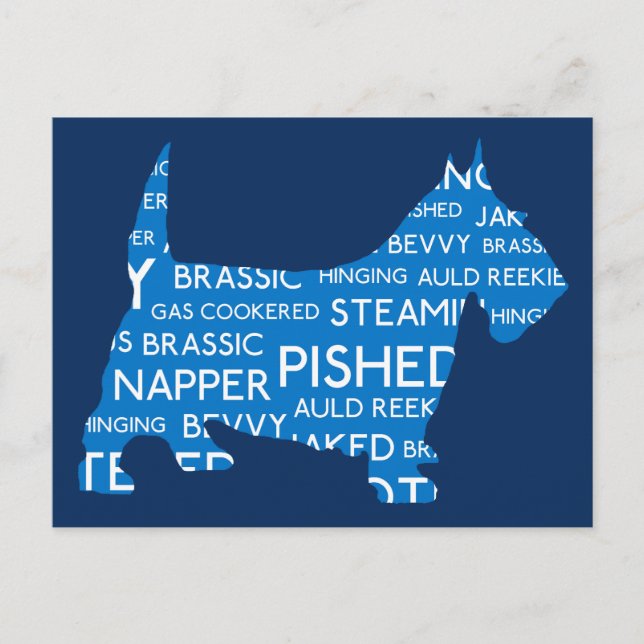 scottie Auld Reekie Scottish Slang.png Postcard Vykort (Framsida)