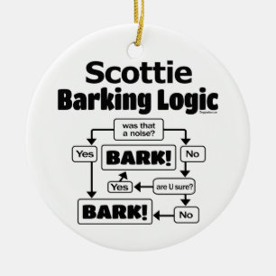 Scottie Barking Logic Julgransprydnad Keramik