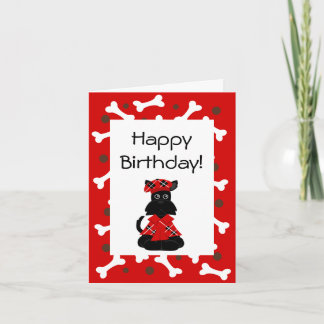 Scottie Birthday Card Kort