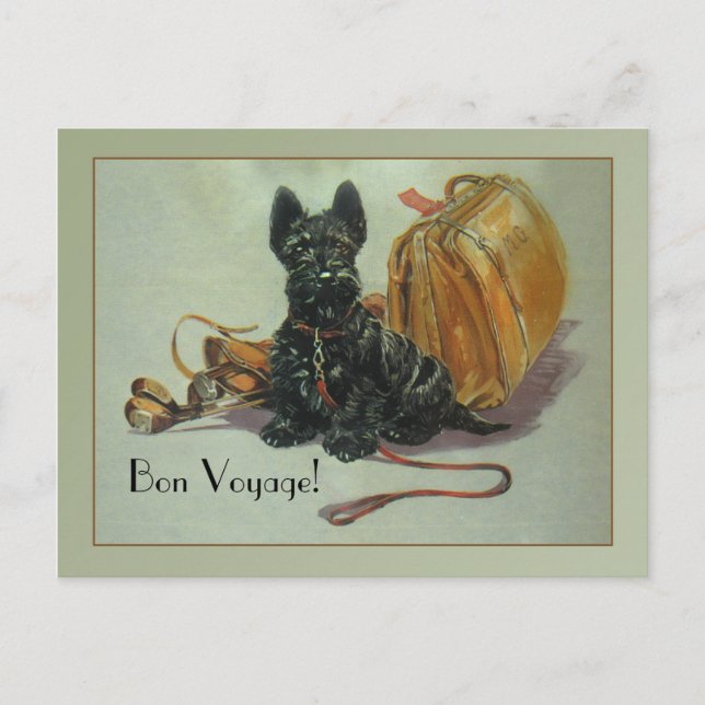 Scottie Bon Voyage Postcard Vykort (Framsida)