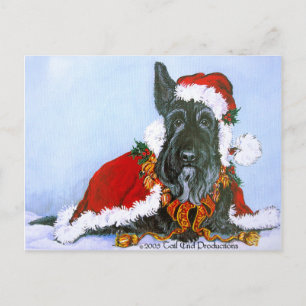 Scottie Claus Helg Vykort