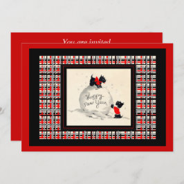 Scottie Dog New Years open house Inbjudningar