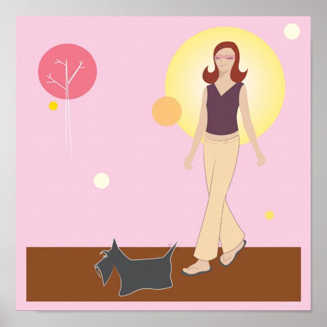 Scottie Gal Walking Poster (Framsidan)