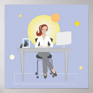 Scottie Gal Working - Poster