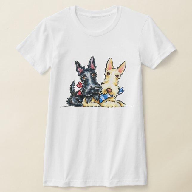 Scottie Gingham Cuties Tee Shirt (Laydown)