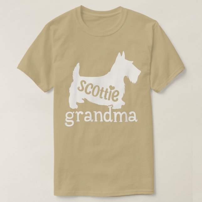Scottie Grandma Gifts Cute Scottish Terrier Hund L T Shirt (Design framsida)