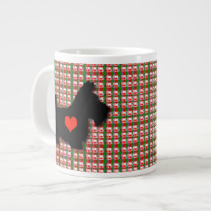 Scottie Heart Kärlek Jumbo Mugg