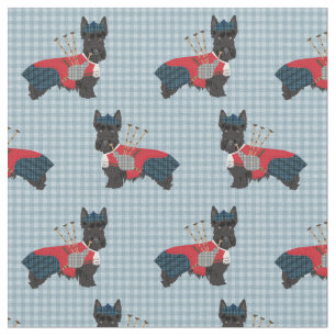Scottie hund bagpipers skotsk skräckare tyg