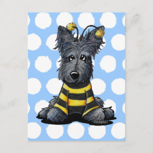 Scottie Hund Bee Vykort