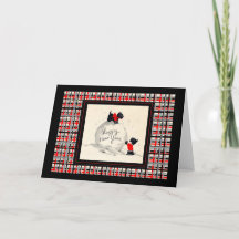 Scottie Hund Gott nytt år Note-kort