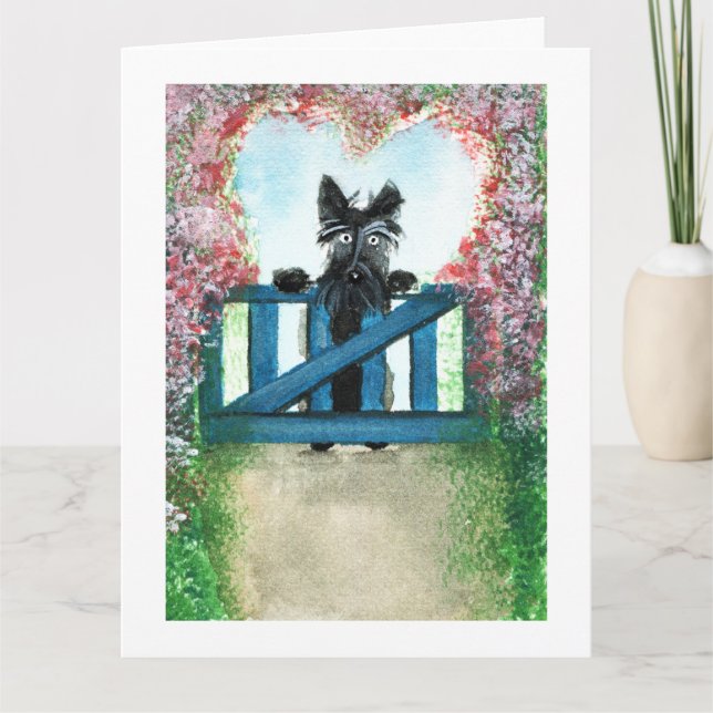 Scottie Hund Greeting Card Kort (Framsida)