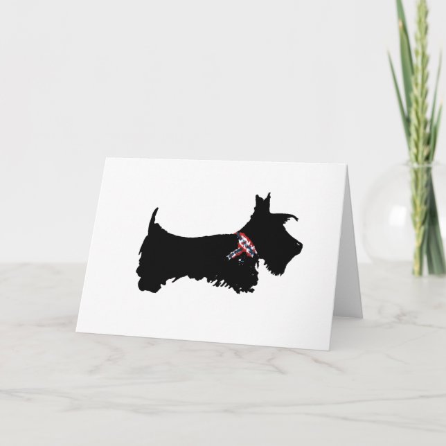 Scottie Hund Greeting Card Kort (Framsida)