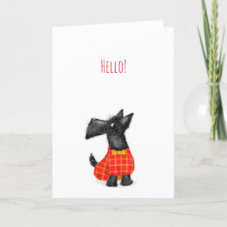 Scottie hund hej Card Tack Kort