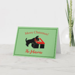 Scottie Hund Julkort Tomma Inuti Terrier Kort
