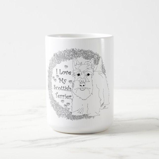 Scottie Hund Kärlek Kaffemugg (Center)