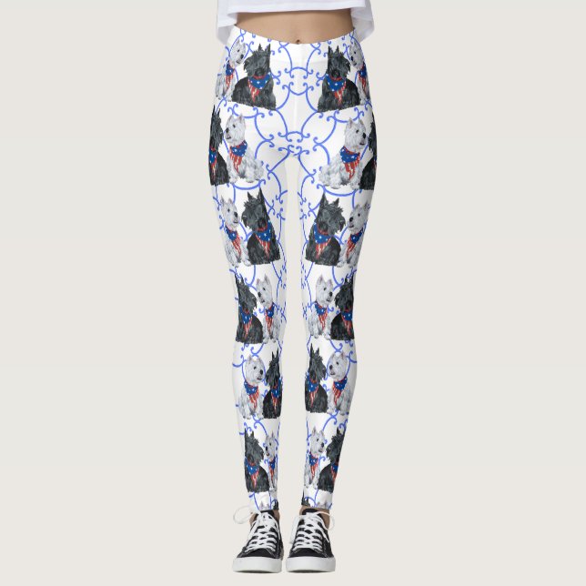 Scottie Hund Leggings (Framsida)