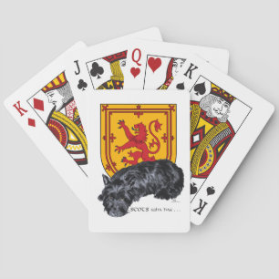 Scottie Hund Lion Rampant Flagga Spelkort