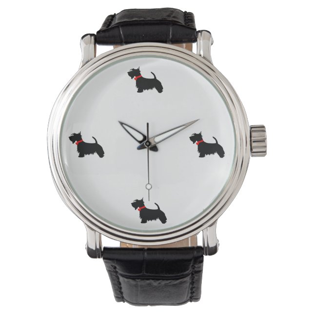 Scottie hund mans vintage watch armbandsur (Framsida)