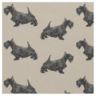 Scottie Hund med Tartan Collar Tyg
