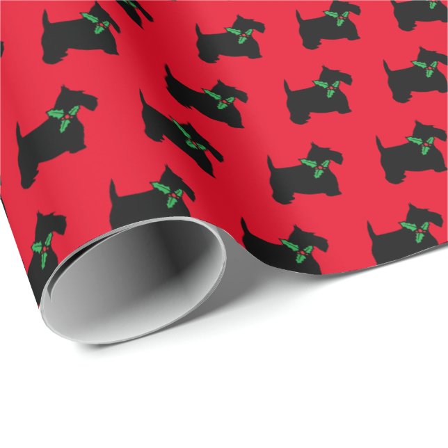 Scottie Hund och Holly Presentpapper (Rullad Hörn)