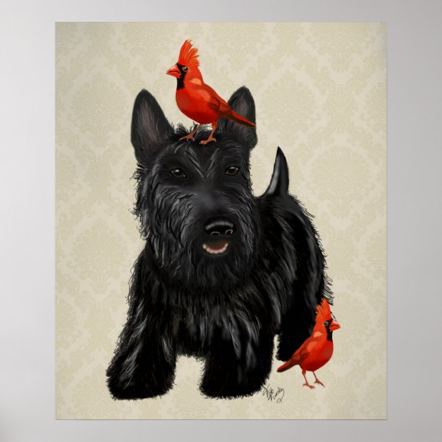 Scottie Hund och Red Birds Poster (Framsidan)