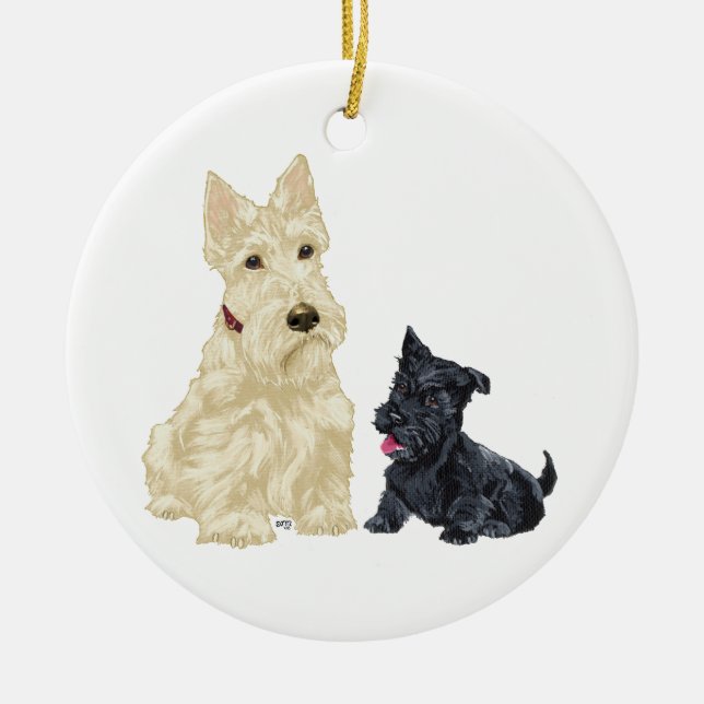 Scottie Hund Ornament (Framsidan)