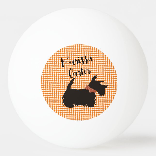 Scottie hund Ping pong boll, Personlig boll (Framsidan)