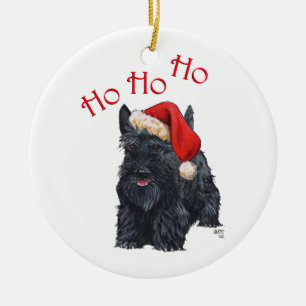 Scottie Hund Prydnad Julgransprydnad Keramik