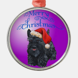 Scottie Hund Prydnad Julgransprydnad Metall