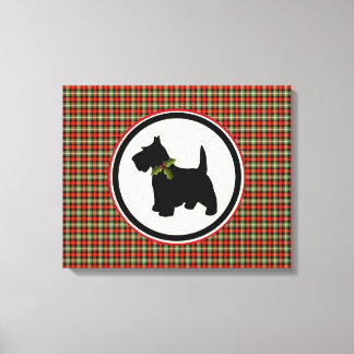 Scottie Hund Scotch Play Helgdag Hund Canvastryck