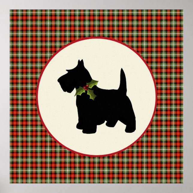 Scottie Hund Scotch Play Helgdag Hund Poster (Framsidan)
