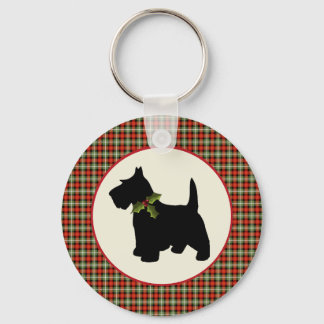 Scottie Hund Scotch Play-jul Nyckelring