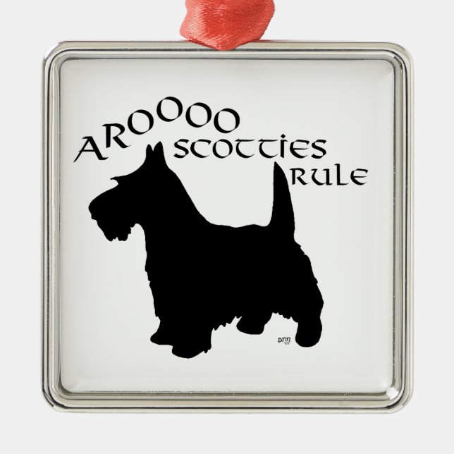 Scottie Hund Silhuett Ornament (Framsidan)