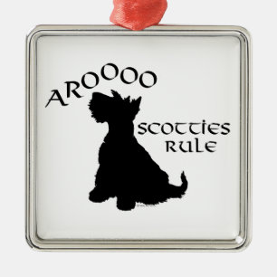 Scottie Hund Silhuett Ornament