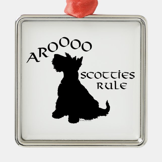 Scottie Hund Silhuett Ornament (Framsidan)