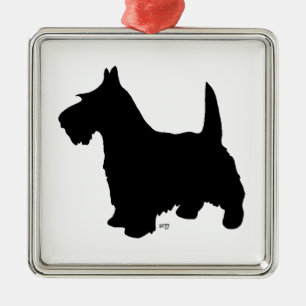 Scottie Hund Siluett Ornament