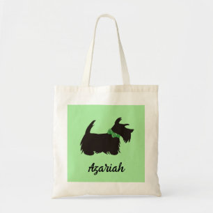 Scottie hund Tote bag, Scottish skräcker Tygkasse
