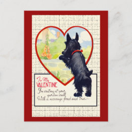 Scottie hund Valentine Scottish Terrier Helg Vykort