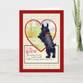 Scottie hund Valentine Scottish Terrier Helgkort
