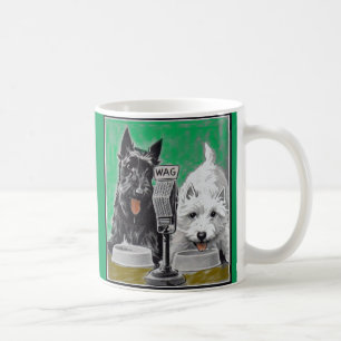 Scottie hundar Blackie och Whitie på radion Kaffemugg