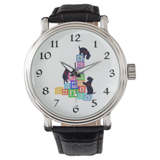 Scottie Hundars Alfabetblock Armbandsur (Framsida)