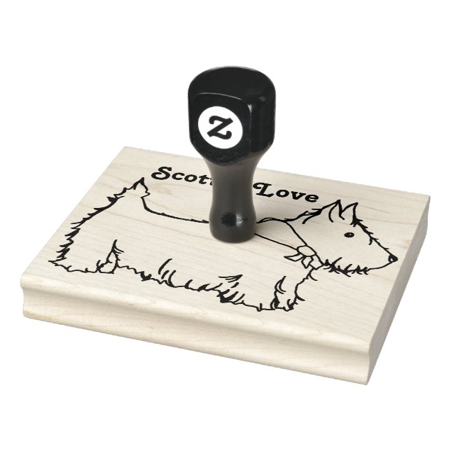 Scottie Kärlek Scottish Terrier Hund Anpassningsba Stämpel (Stämpel)